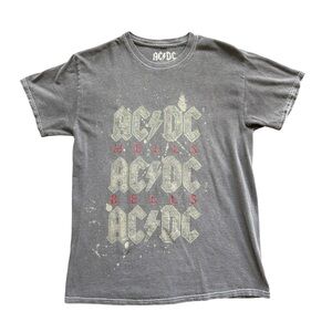 AC/DC Woman’s Small Band Short Sleeve Tee With Crew Neckline